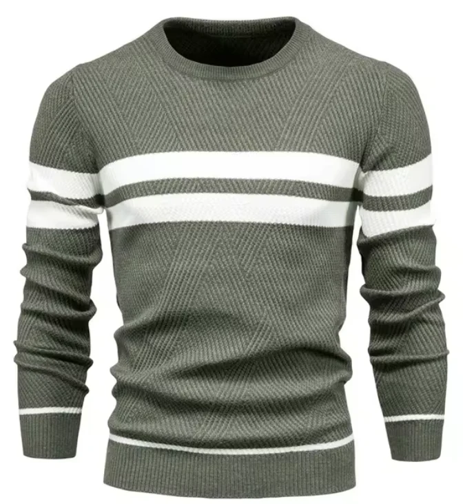 Lennon | Stylish men's sweater with herringbone pattern - Image 7