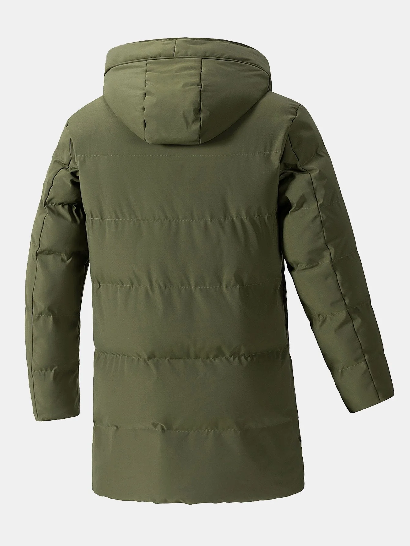 Lennox | Long Line Hooded Puffer Coat - Image 8