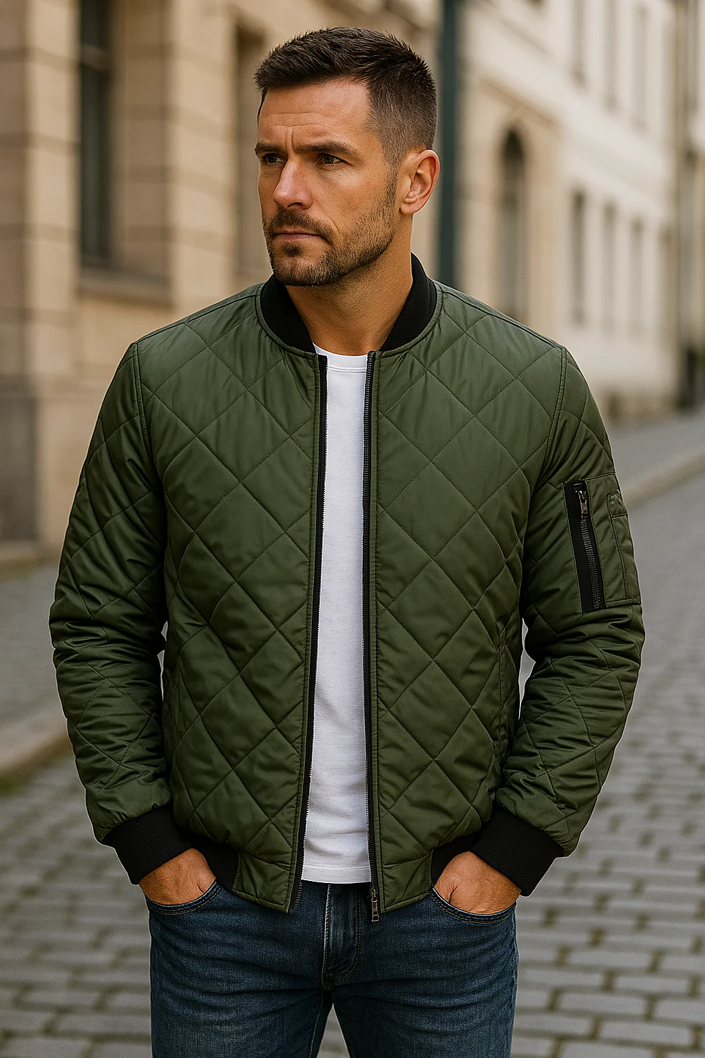 Lenoir™ - Diamond Pattern Cotton Jacket - Image 2