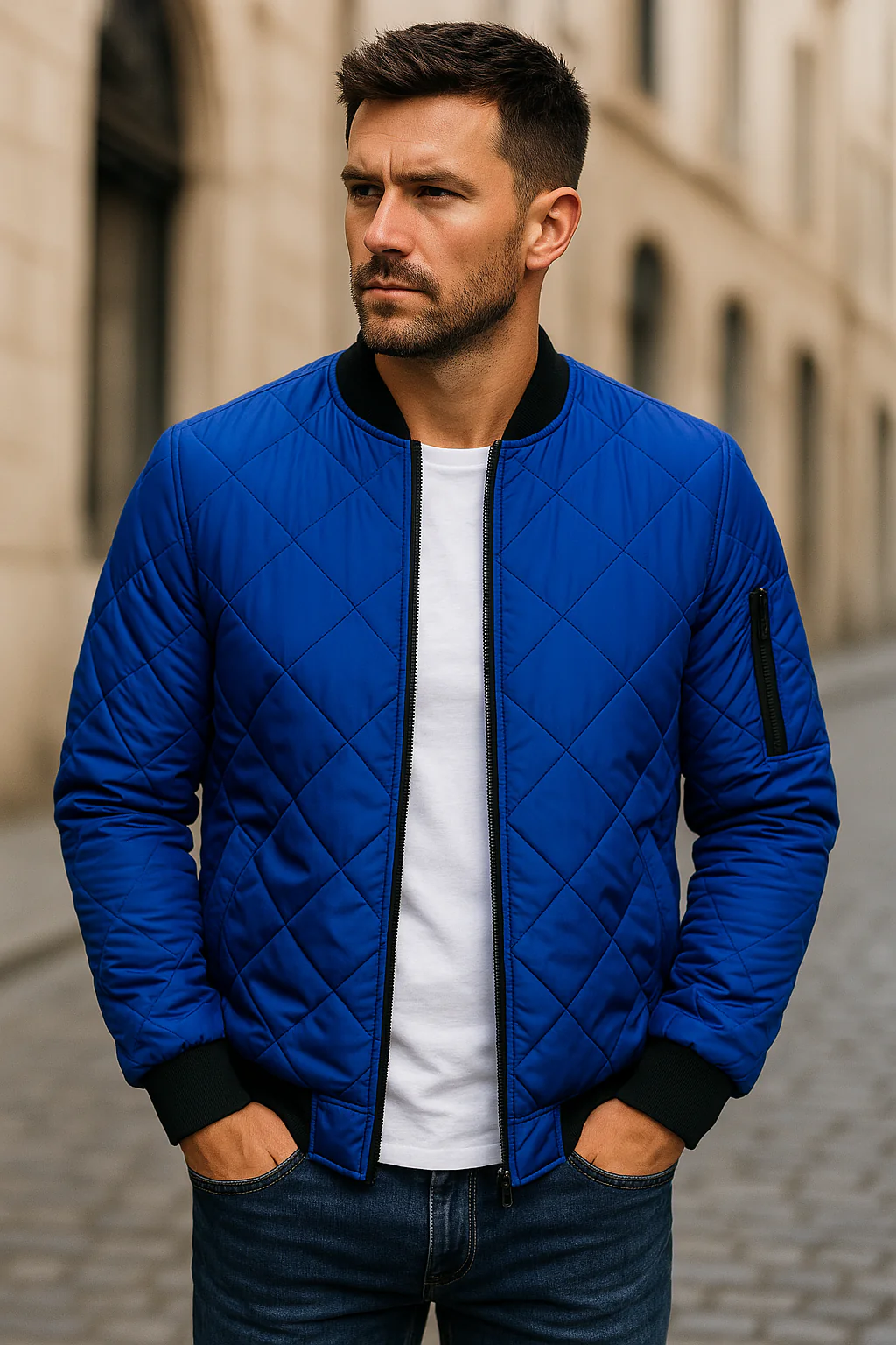 Lenoir™ - Diamond Pattern Cotton Jacket - Image 4