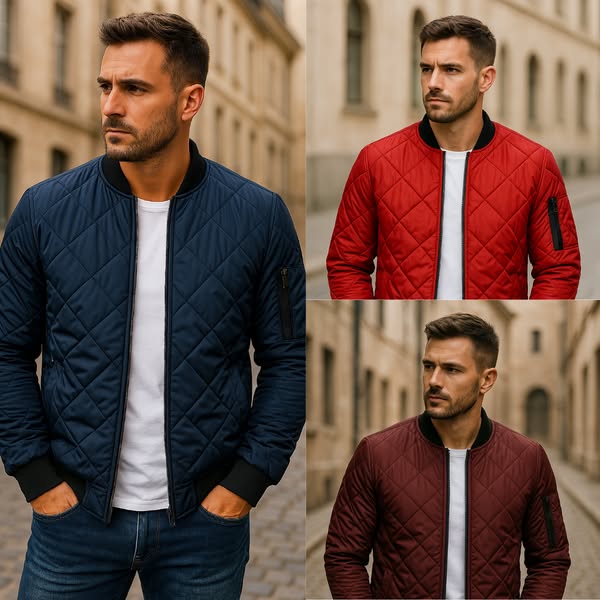 Lenoir™ - Diamond Pattern Cotton Jacket - Image 8