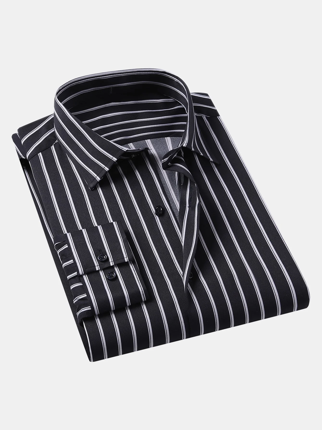 Lenox® | Long Sleeve Stripe Button Up Shirt - Image 3