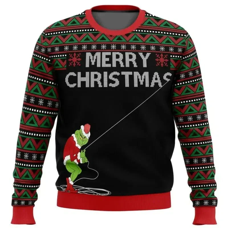 Lenox® | Men’s Chrisas Jumper With Funny Grinch Prints - Image 3