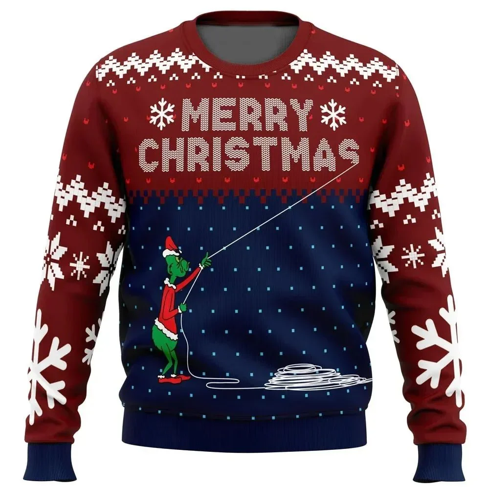 Lenox® | Men’s Chrisas Jumper With Funny Grinch Prints - Image 4