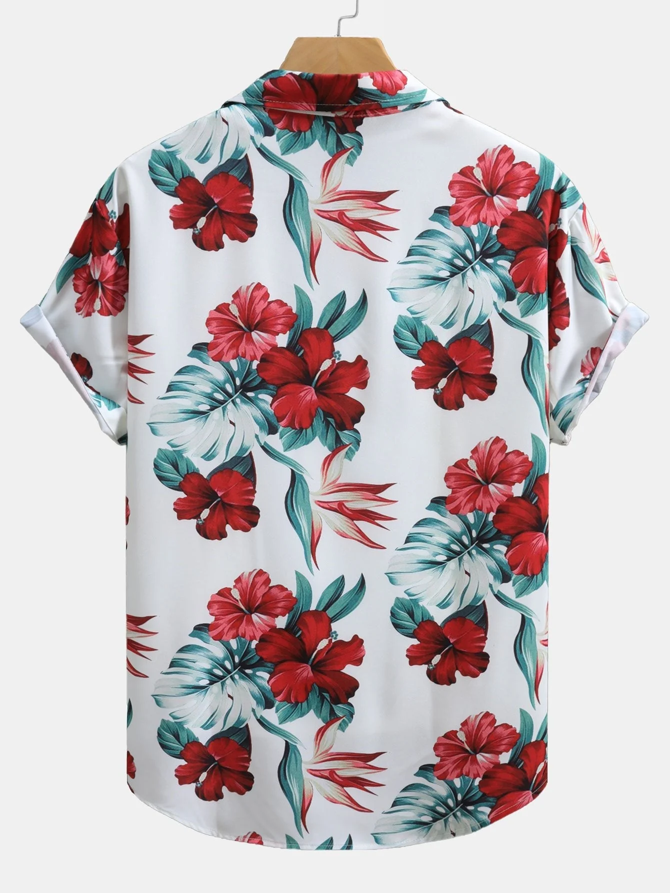 Leo® | Tropical Floral Print Button Up Shirt & Swim Shorts - Image 4