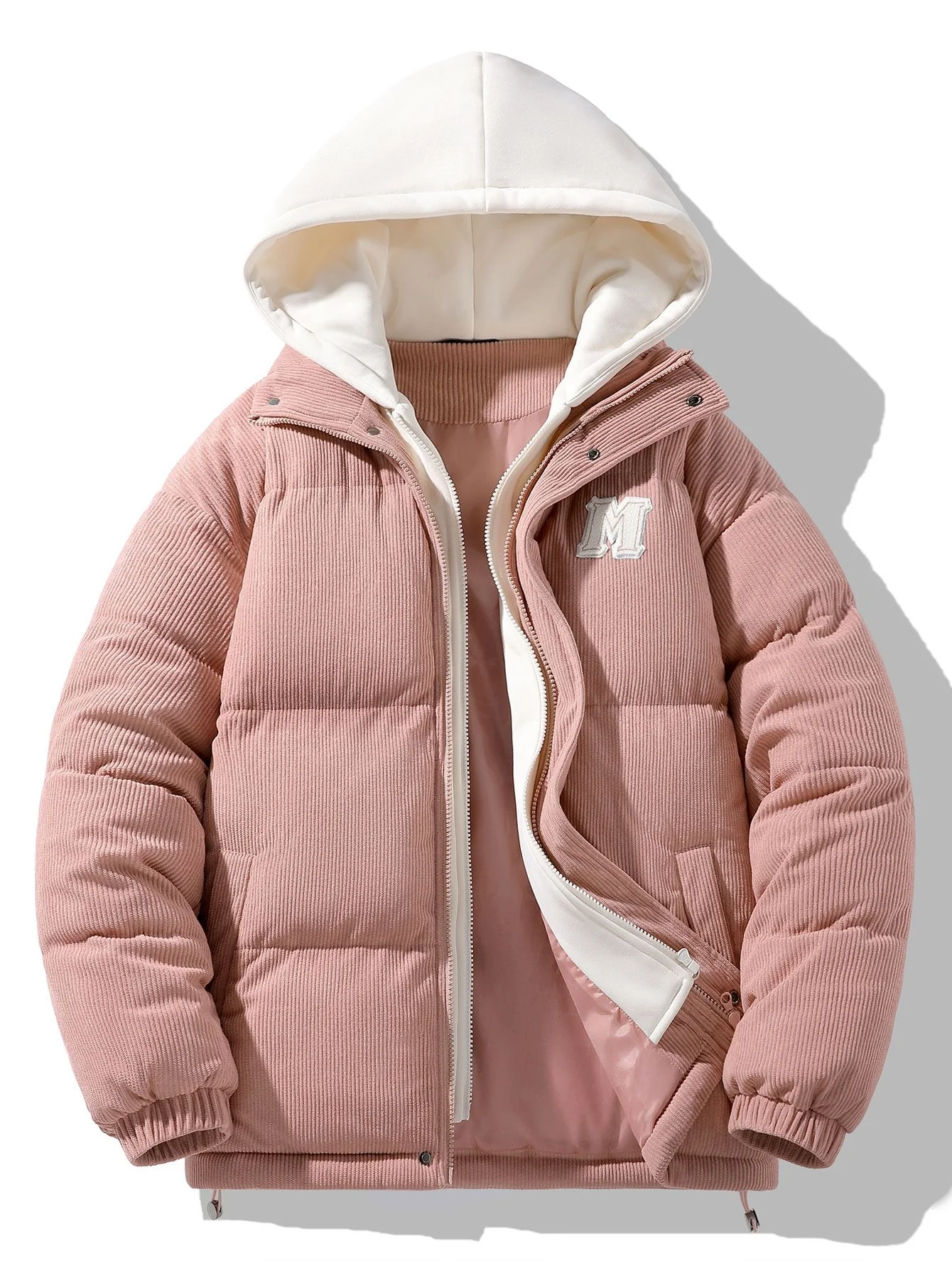 Leo | Corduroy Hooded Puffer Coat - Image 6