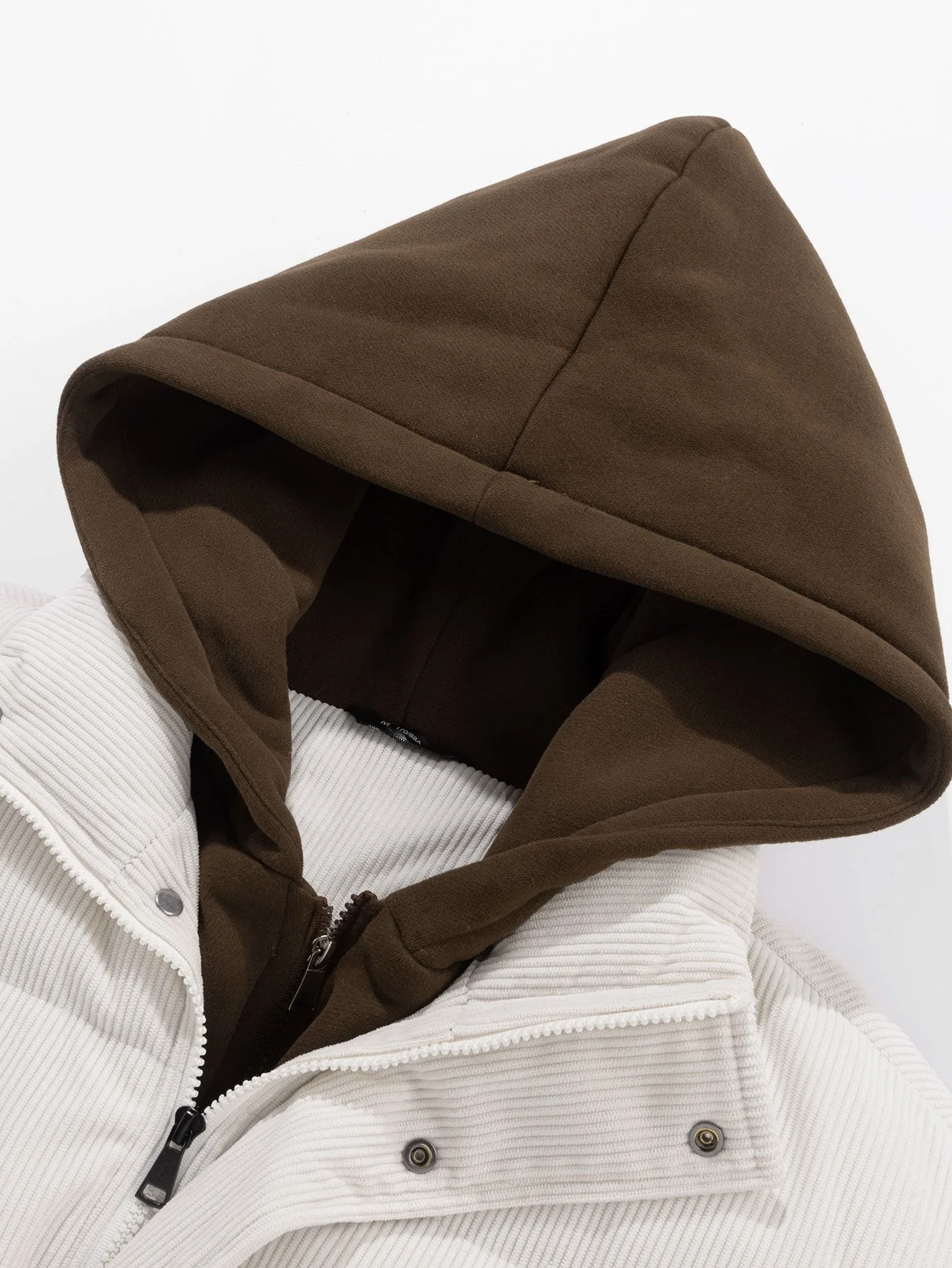 Leo | Corduroy Hooded Puffer Coat - Image 9