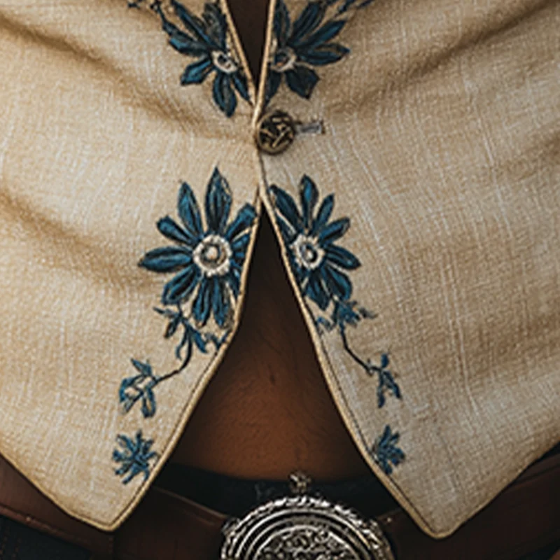 Leo | Men'S Summer Fashion Embroidered Linen Blend Sleeveless Vest - Image 4