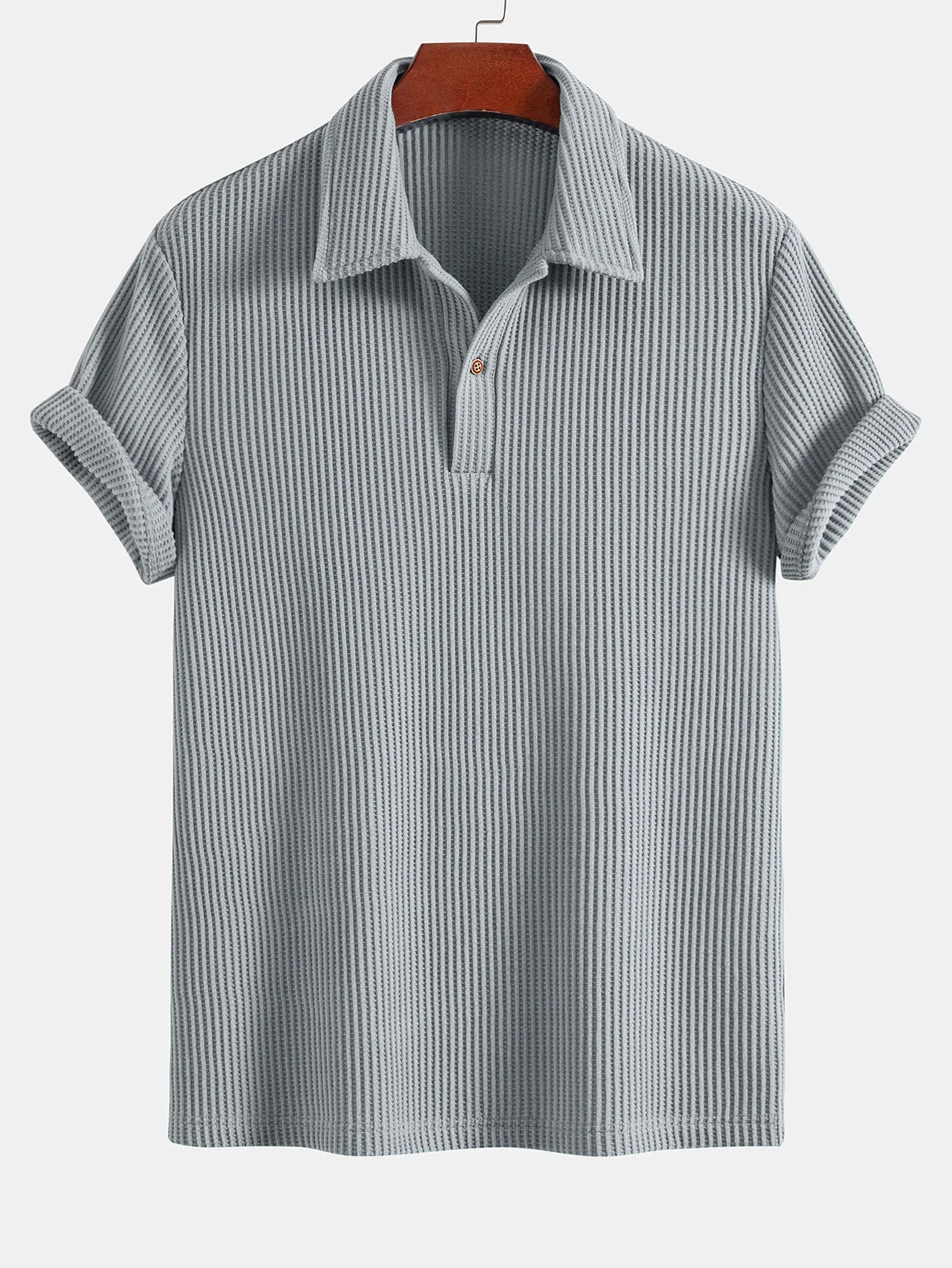 Leo | Short Sleeved Waffle Polo - Image 7