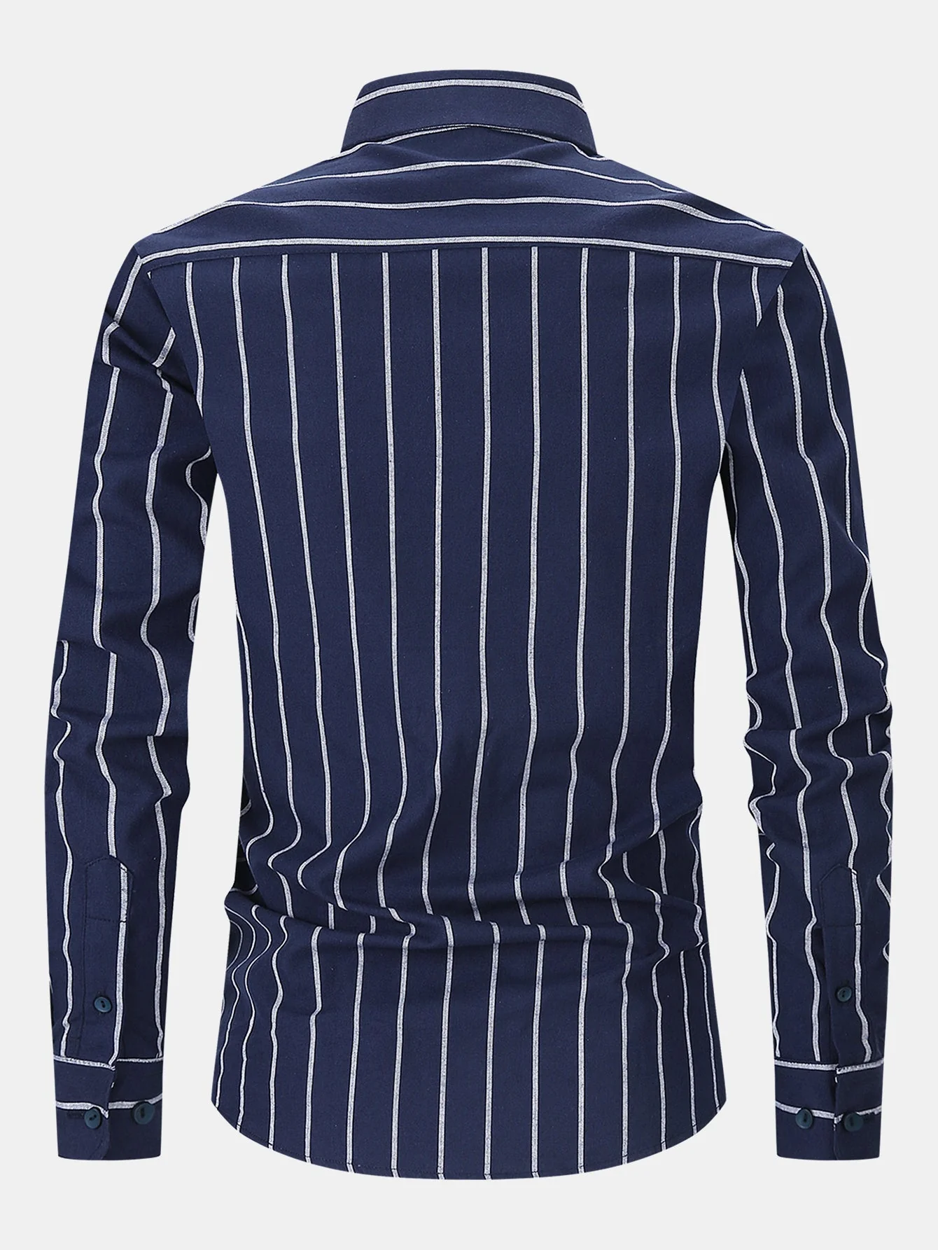 León® | Long Sleeve Stripe Cotton Button Up Shirt - Image 2