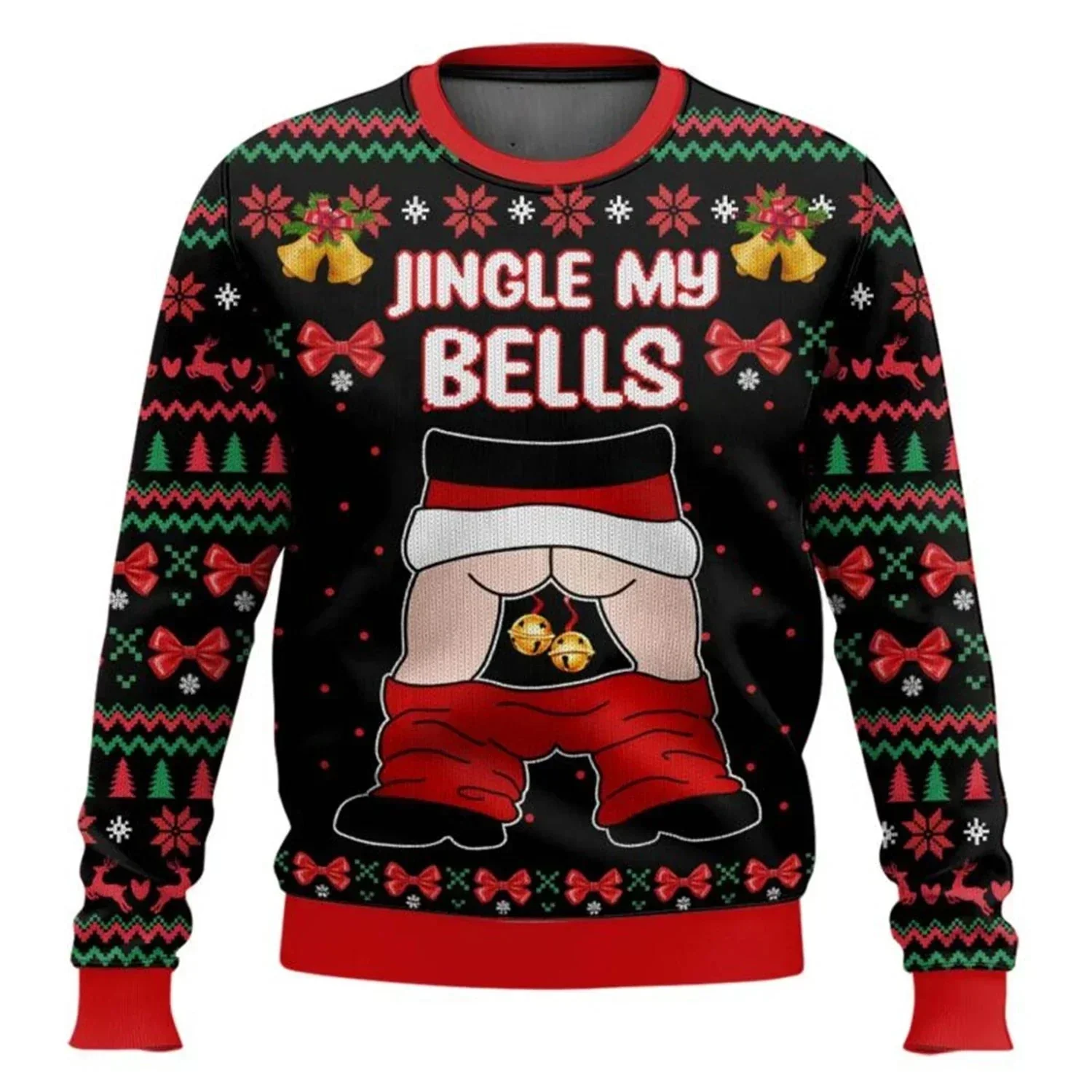 León® | Men’s Knitted Chrisas Jumper With Santa Quote - Image 2