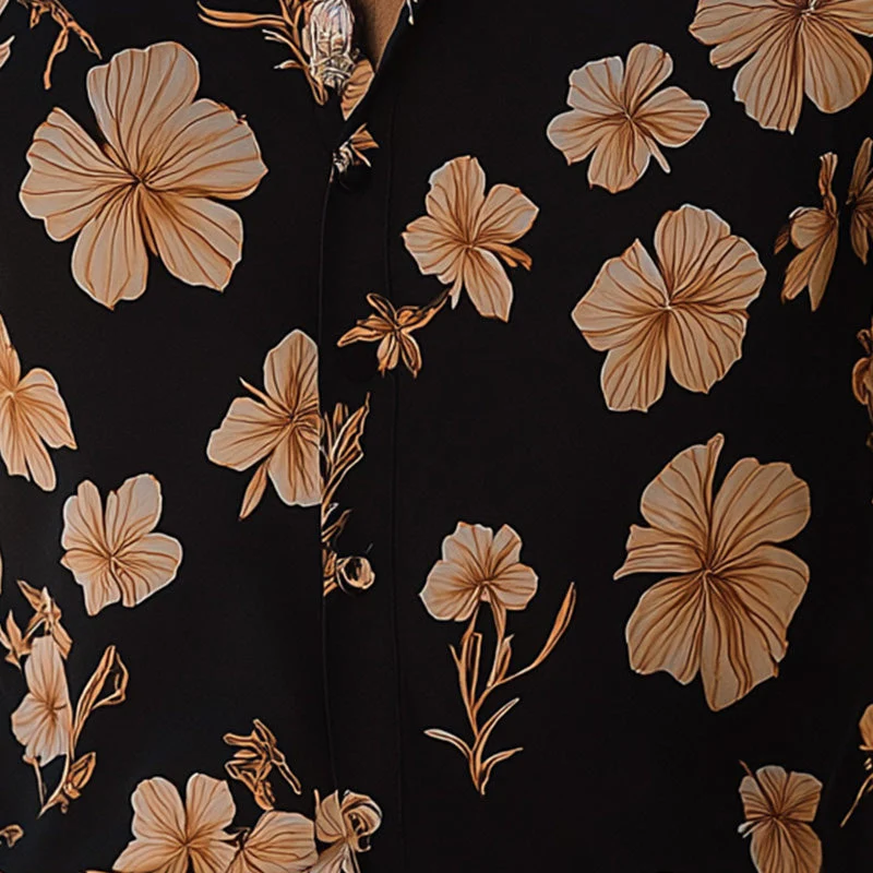 Leonardo | Men'S Summer Light Breathable Fashion Printed Linen Short-Sleeved Shirt - Image 3