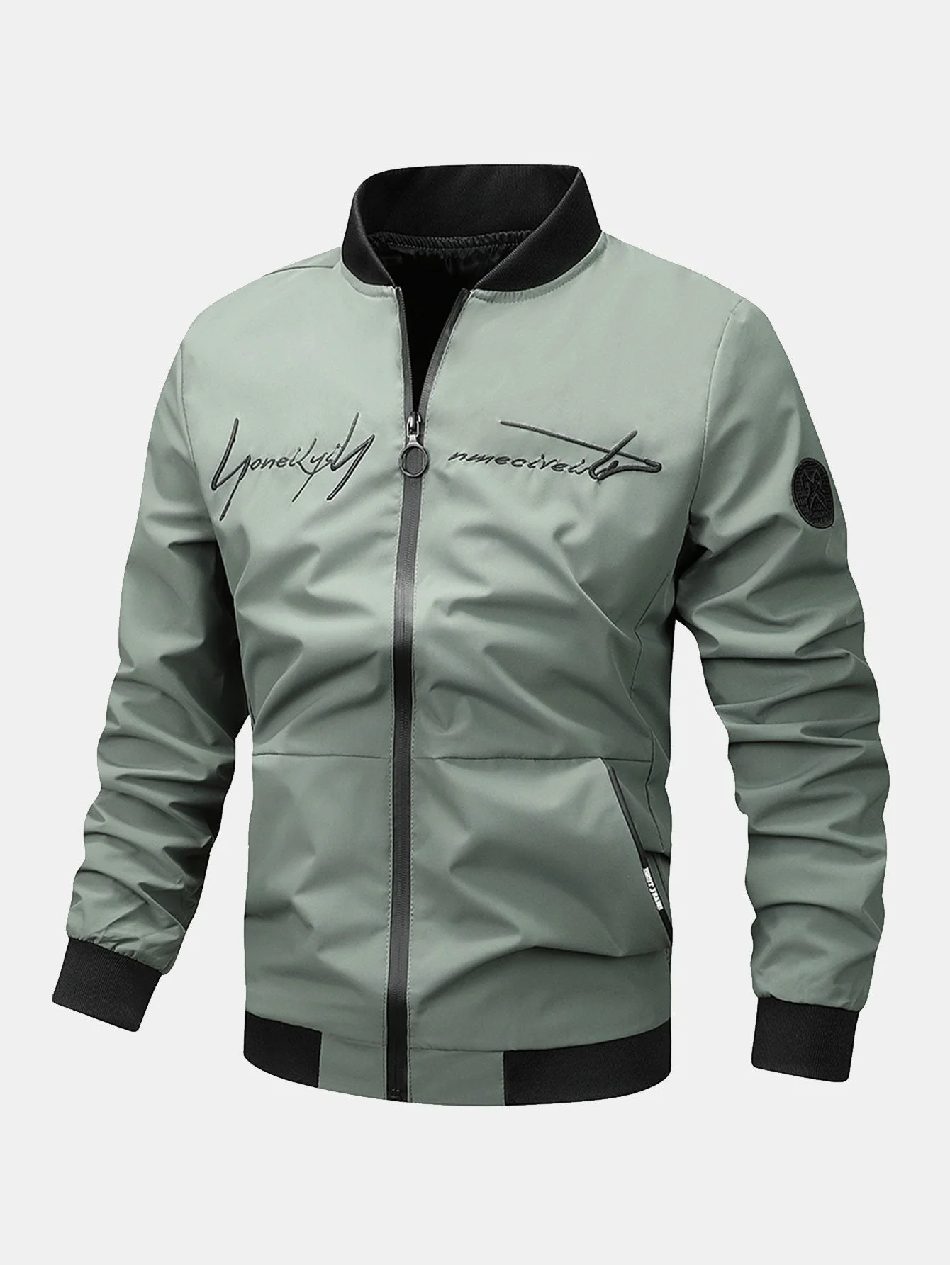 Leonardo | Slogan Zip Bomber Jacket - Image 5