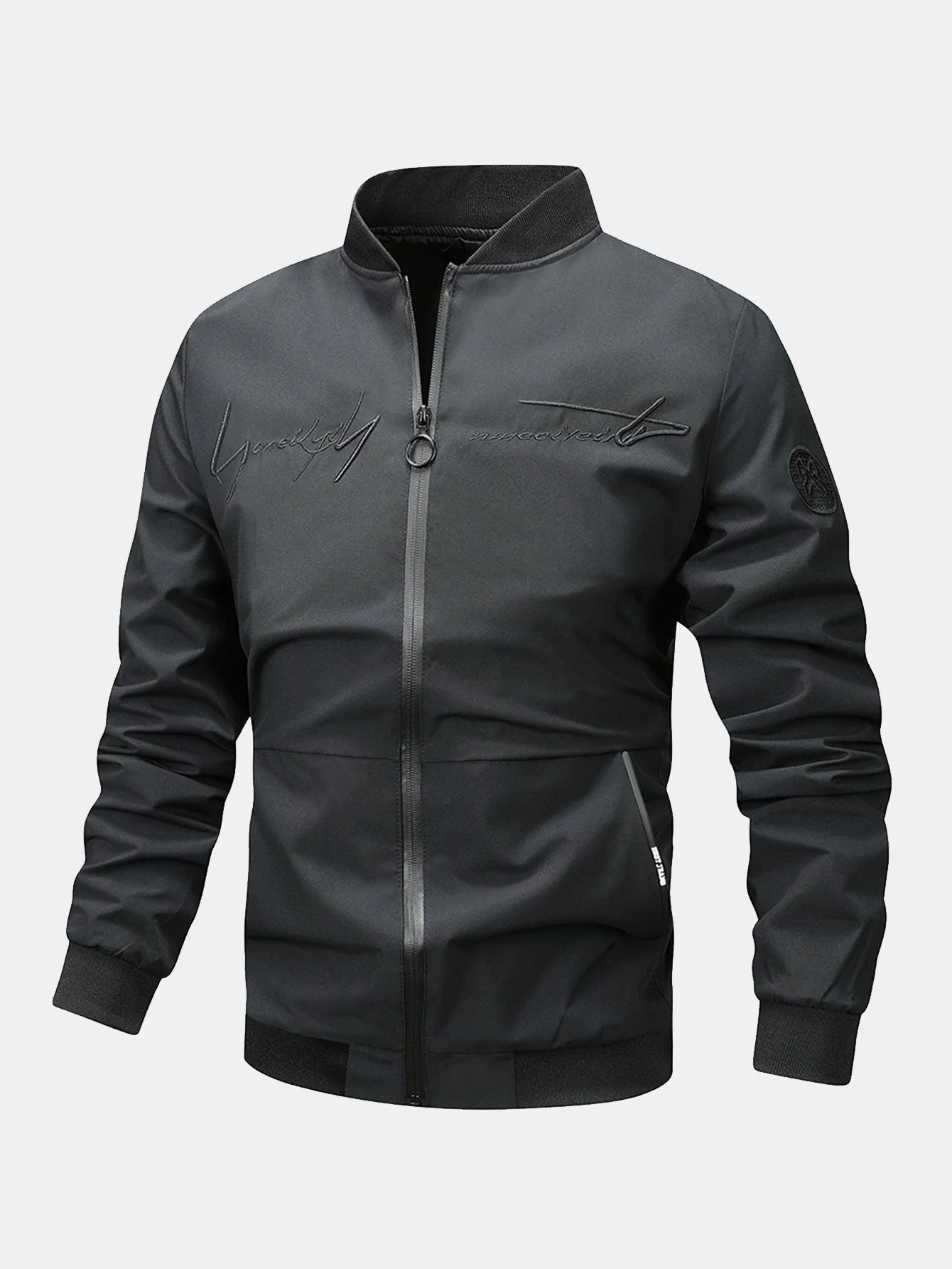 Leonardo | Slogan Zip Bomber Jacket - Image 6