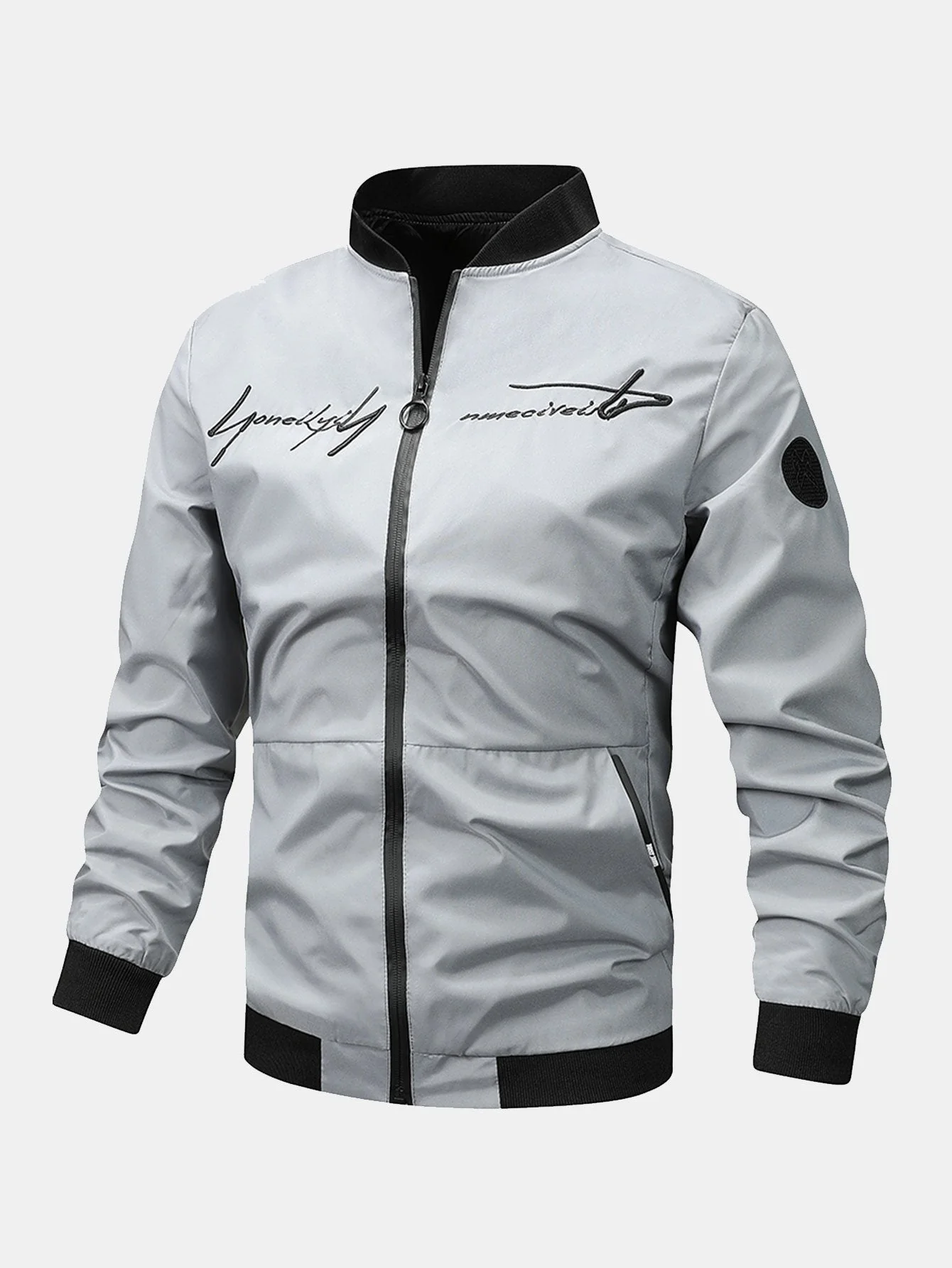 Leonardo | Slogan Zip Bomber Jacket - Image 7