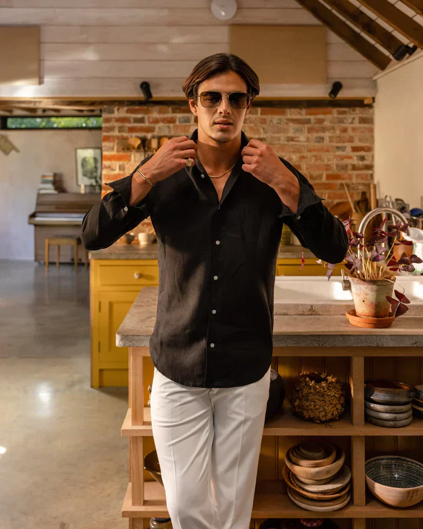 Leoncio® | Linen Shirt Black - Image 2