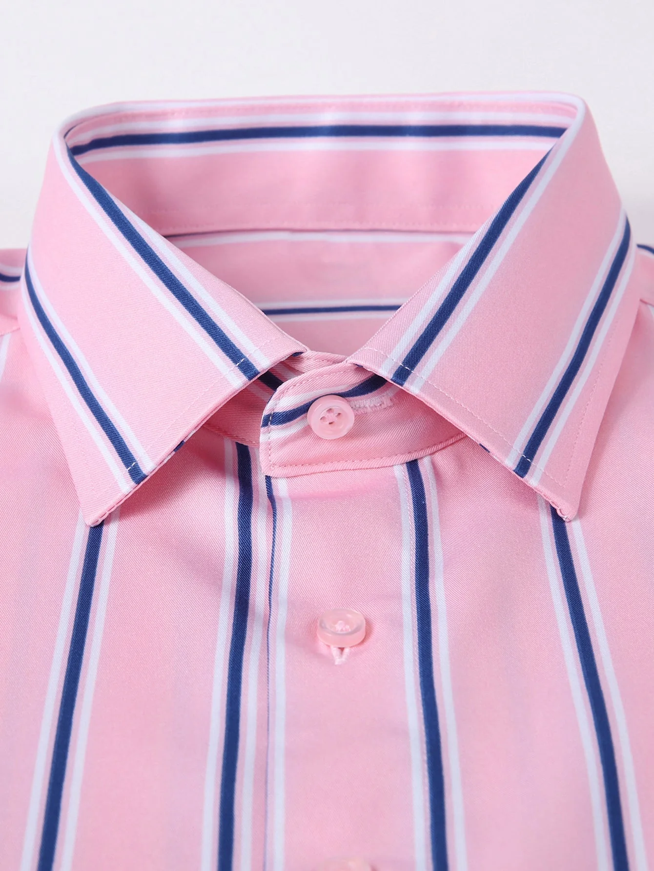 Leoncio® | Long Sleeve Stripe Button Up Shirt - Image 4