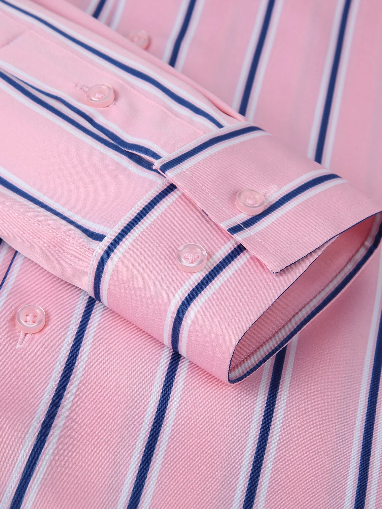 Leoncio® | Long Sleeve Stripe Button Up Shirt - Image 5