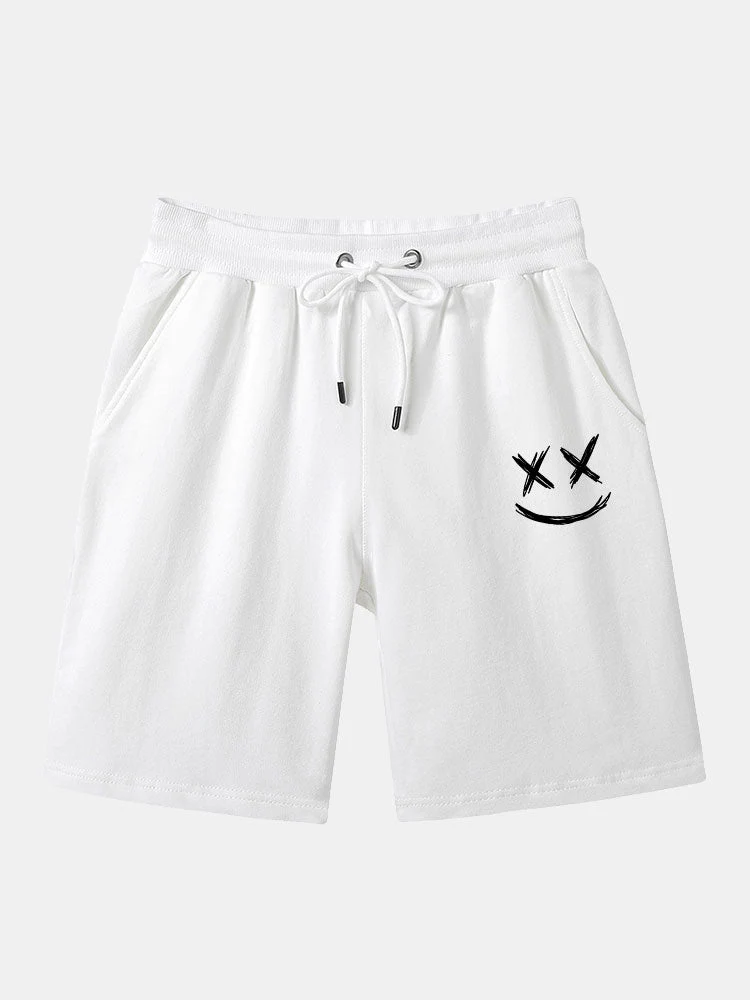 Leoncio® | Smiley Print Mid Length Shorts - Image 2