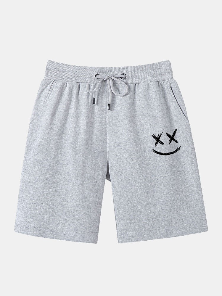 Leoncio® | Smiley Print Mid Length Shorts - Image 3
