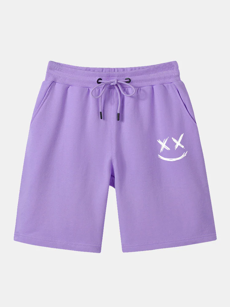 Leoncio® | Smiley Print Mid Length Shorts - Image 5
