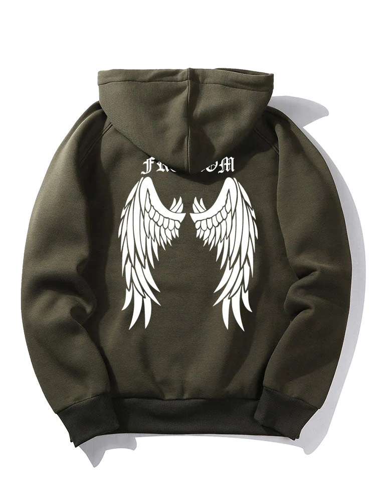 Leroy | Letter Wings Back Print Hoodie - Image 8