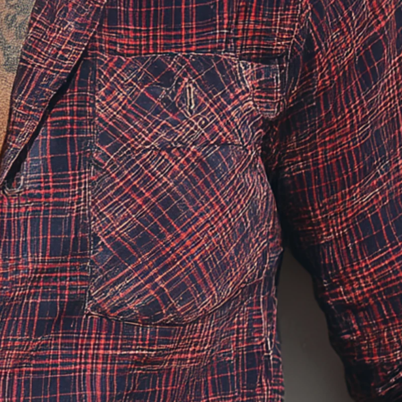 Leroy | Men'S Summer Check Print Cotton Blend Long Sleeve Shirt - Image 3