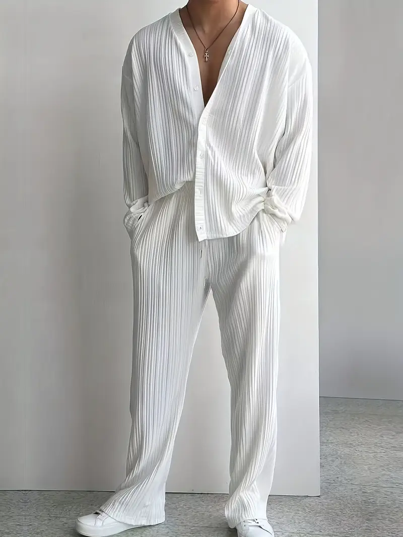 Levi® | Classic Ribbed Shirt And Trousers - Image 3