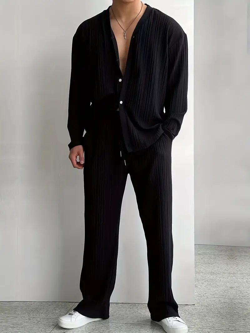Levi® | Classic Ribbed Shirt And Trousers - Image 4