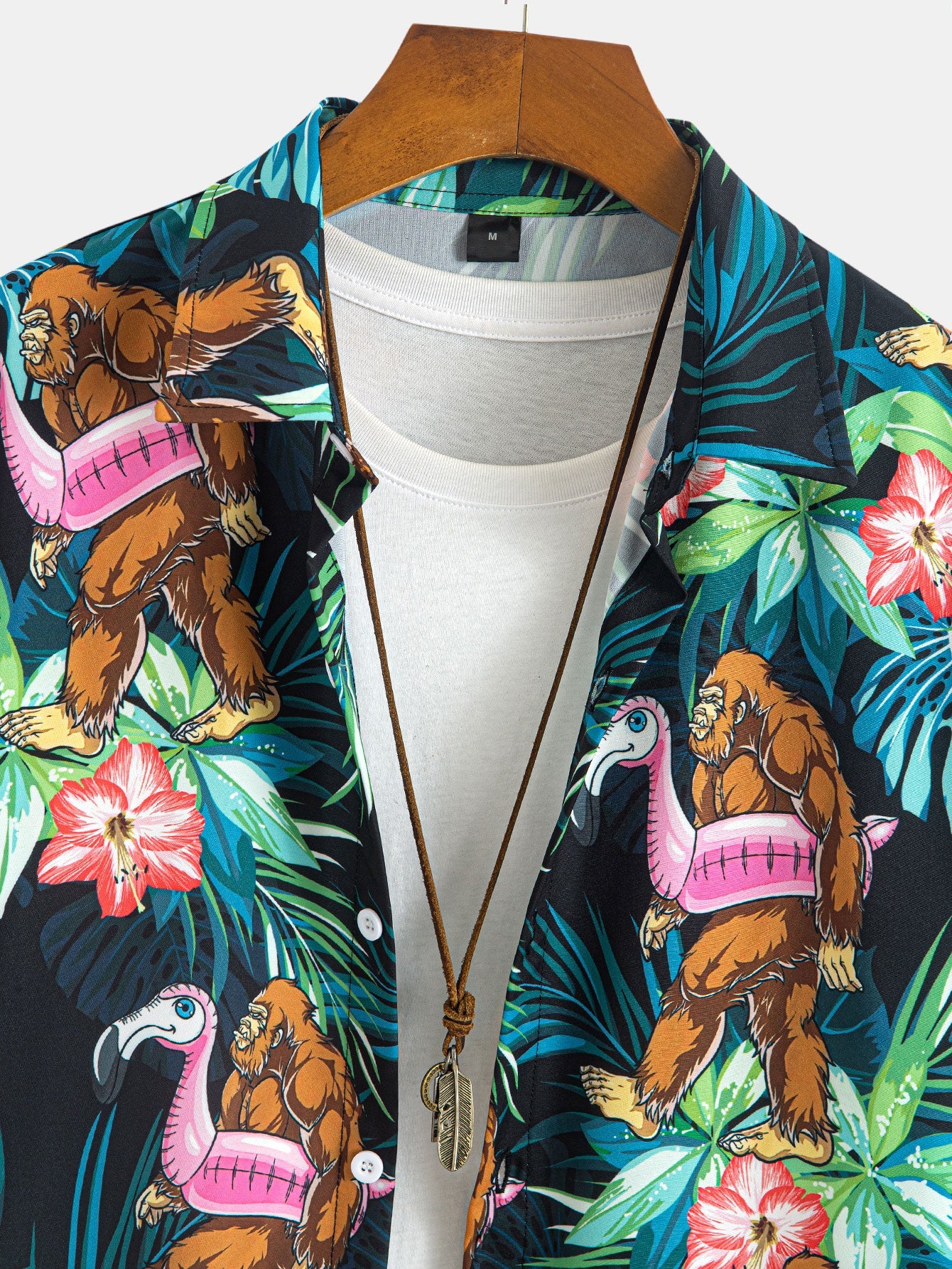 Levi® | Tropical Flamingo Bigfoot Print Button Up Shirt & Swim Shorts - Image 10