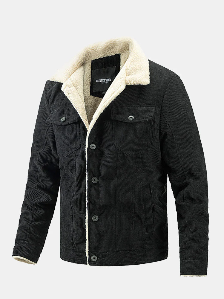 Levi | Regular Fit Teddy Lined Corduroy Jacket - Image 2