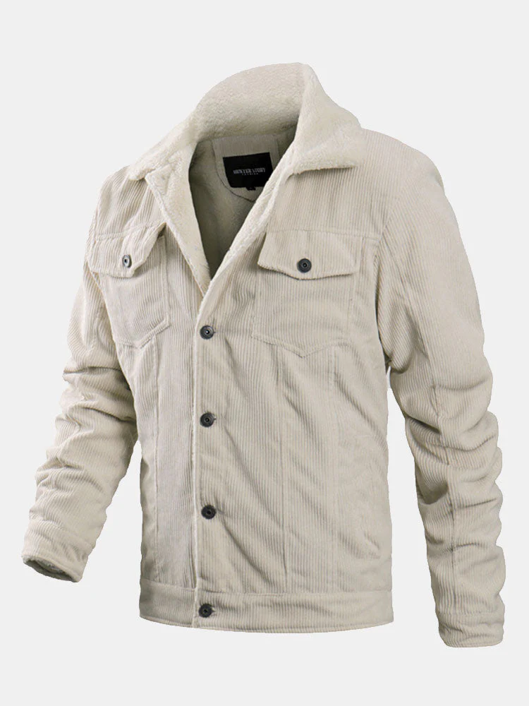 Levi | Regular Fit Teddy Lined Corduroy Jacket - Image 4