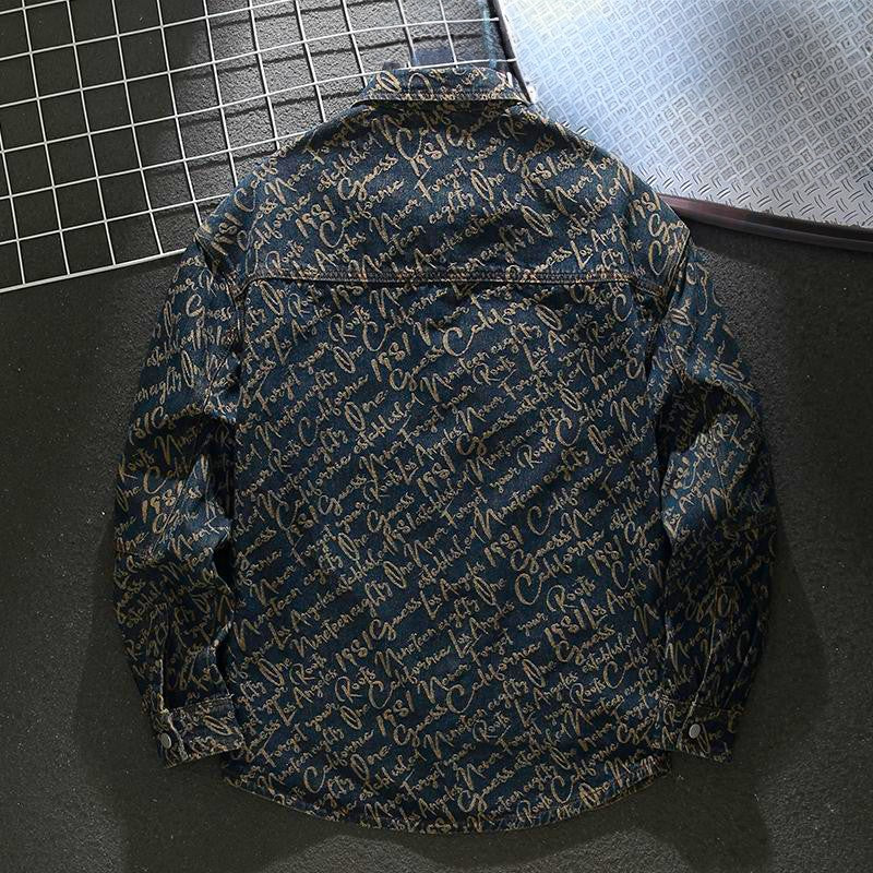 Liam® | Denim Jacket With Letters - Image 2