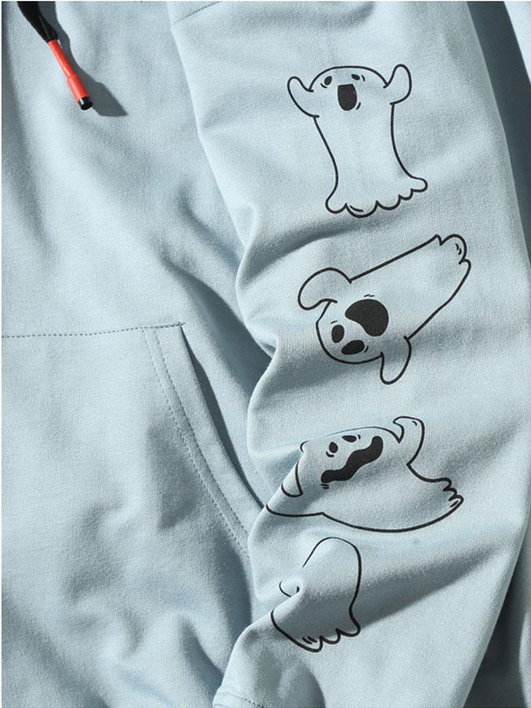 Lian | Relax Fit Ghost Print Hoodie - Image 3