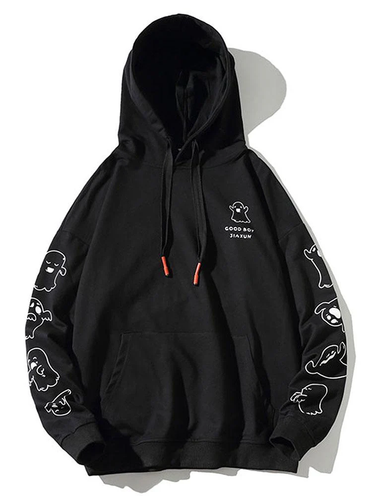 Lian | Relax Fit Ghost Print Hoodie - Image 5