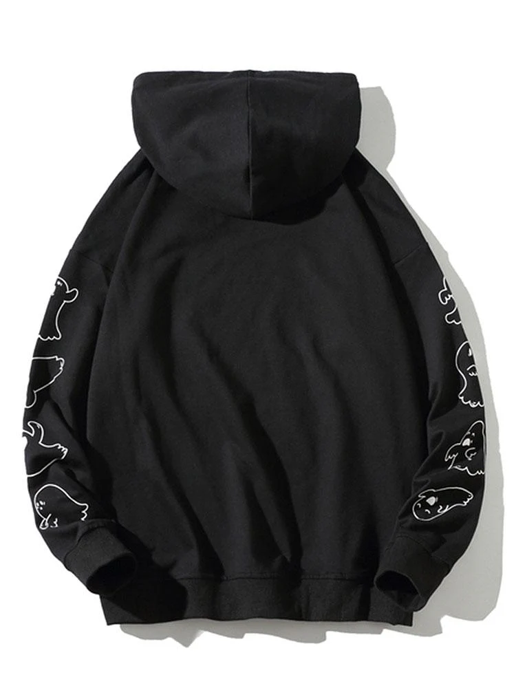 Lian | Relax Fit Ghost Print Hoodie - Image 6