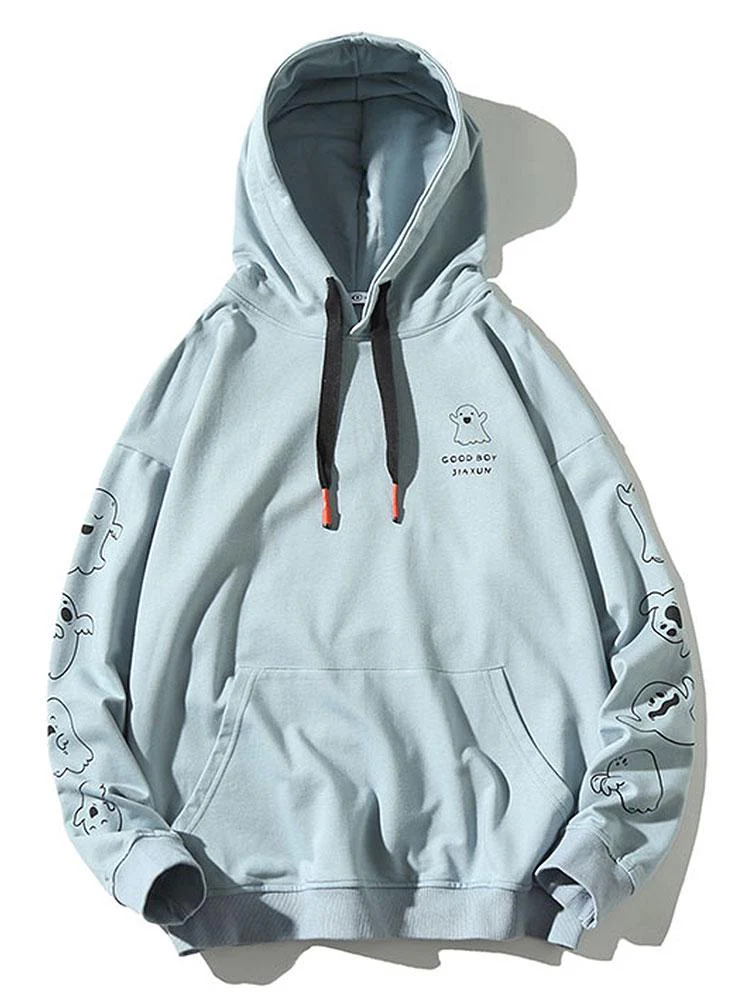 Lian | Relax Fit Ghost Print Hoodie - Image 7