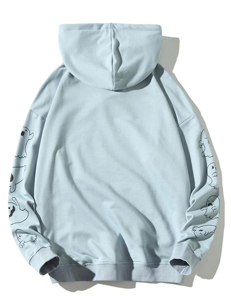 Lian | Relax Fit Ghost Print Hoodie - Image 8