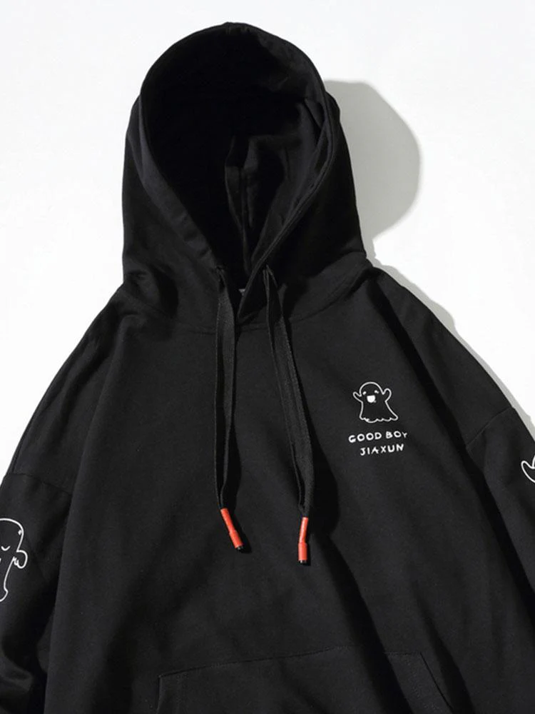 Lian | Relax Fit Ghost Print Hoodie - Image 9