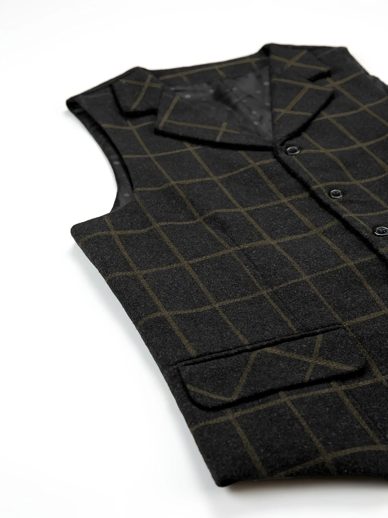 Liberato® | Check Patterns Wool Waistcoat - Image 15