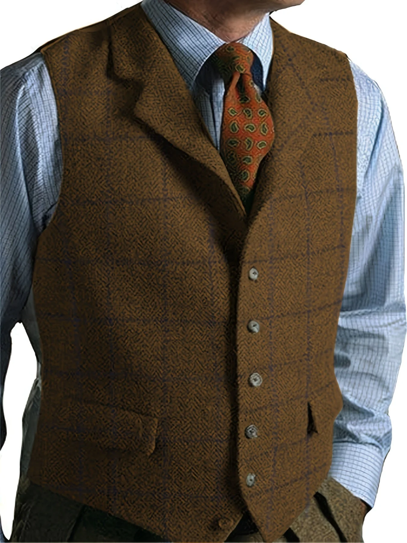 Liberato® | Check Patterns Wool Waistcoat - Image 20