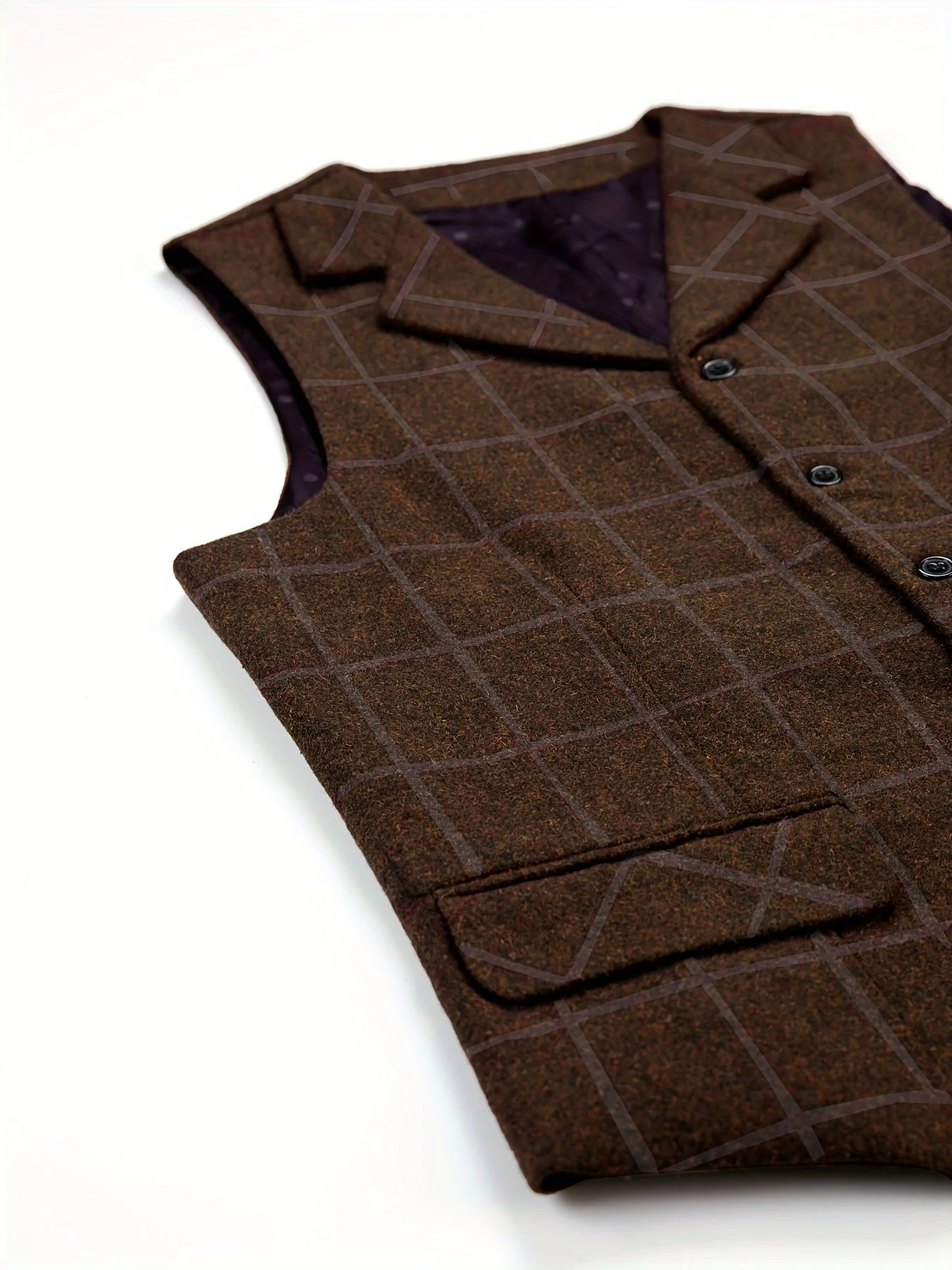 Liberato® | Check Patterns Wool Waistcoat - Image 24