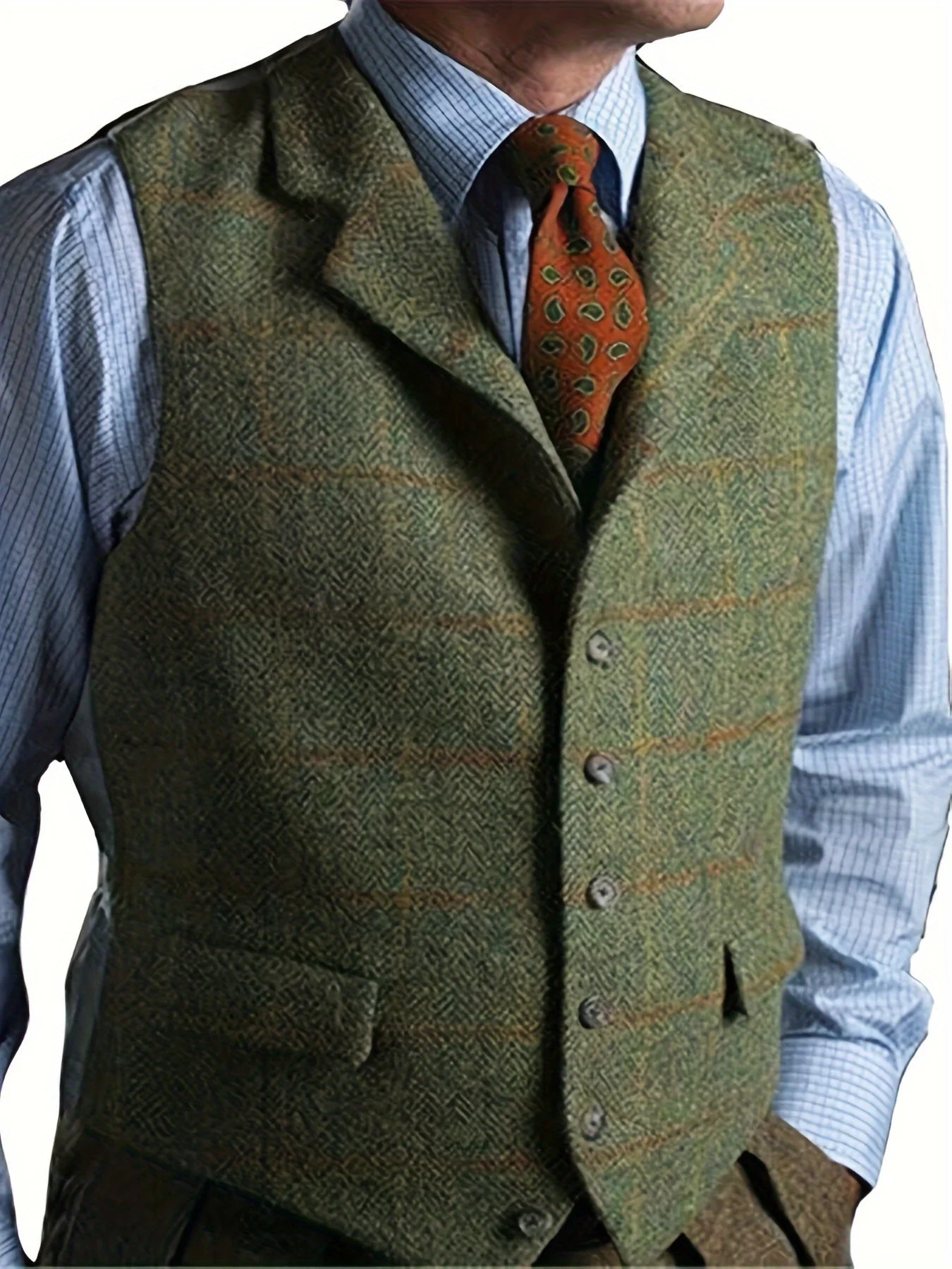Liberato® | Check Patterns Wool Waistcoat - Image 6