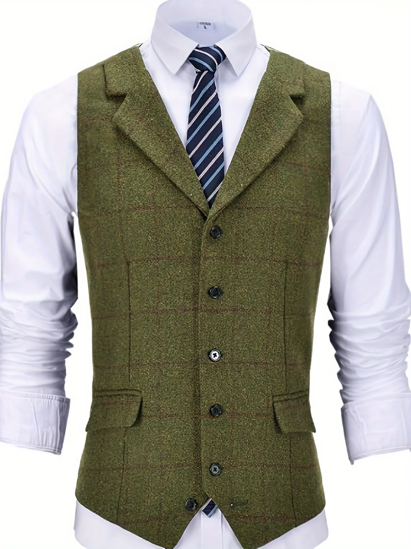Liberato® | Check Patterns Wool Waistcoat - Image 7