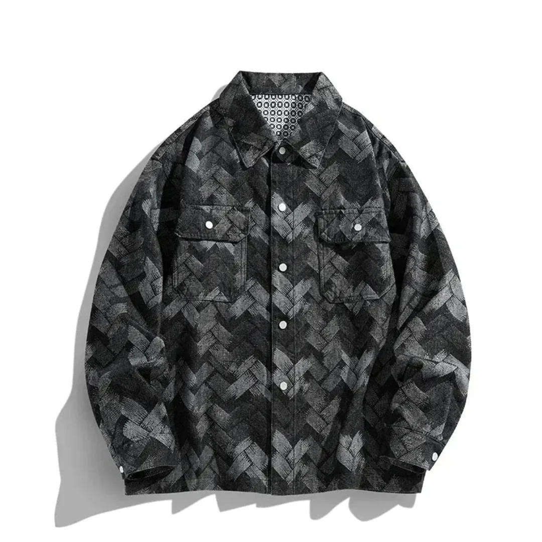 Liborio | Rain Patterned Denim Jacket - Image 2