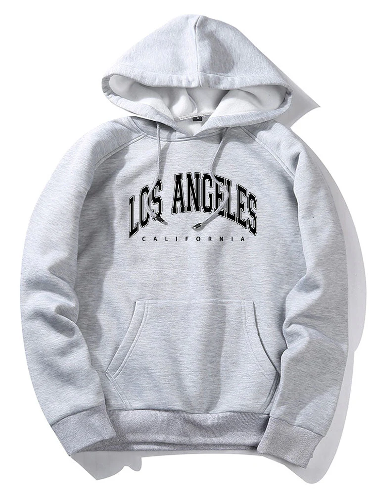 Linc | Los Angeles Letter Print Hoodies - Image 4