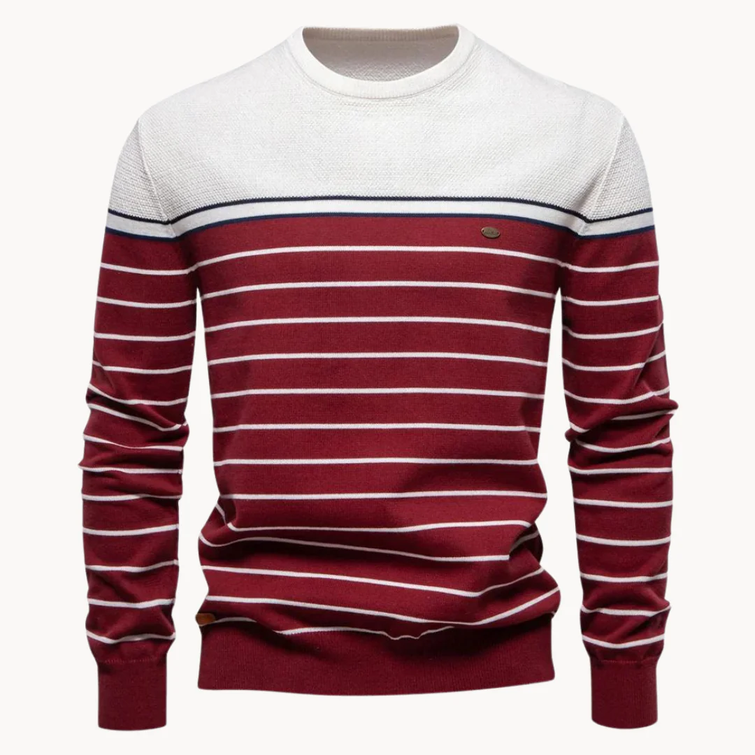 Lindel® | Striped Cotton Sweater - Image 4