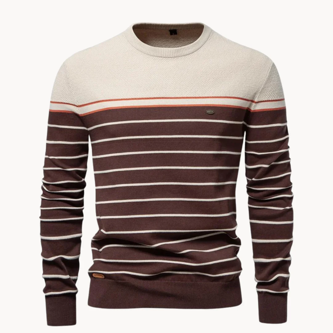 Lindel® | Striped Cotton Sweater - Image 5