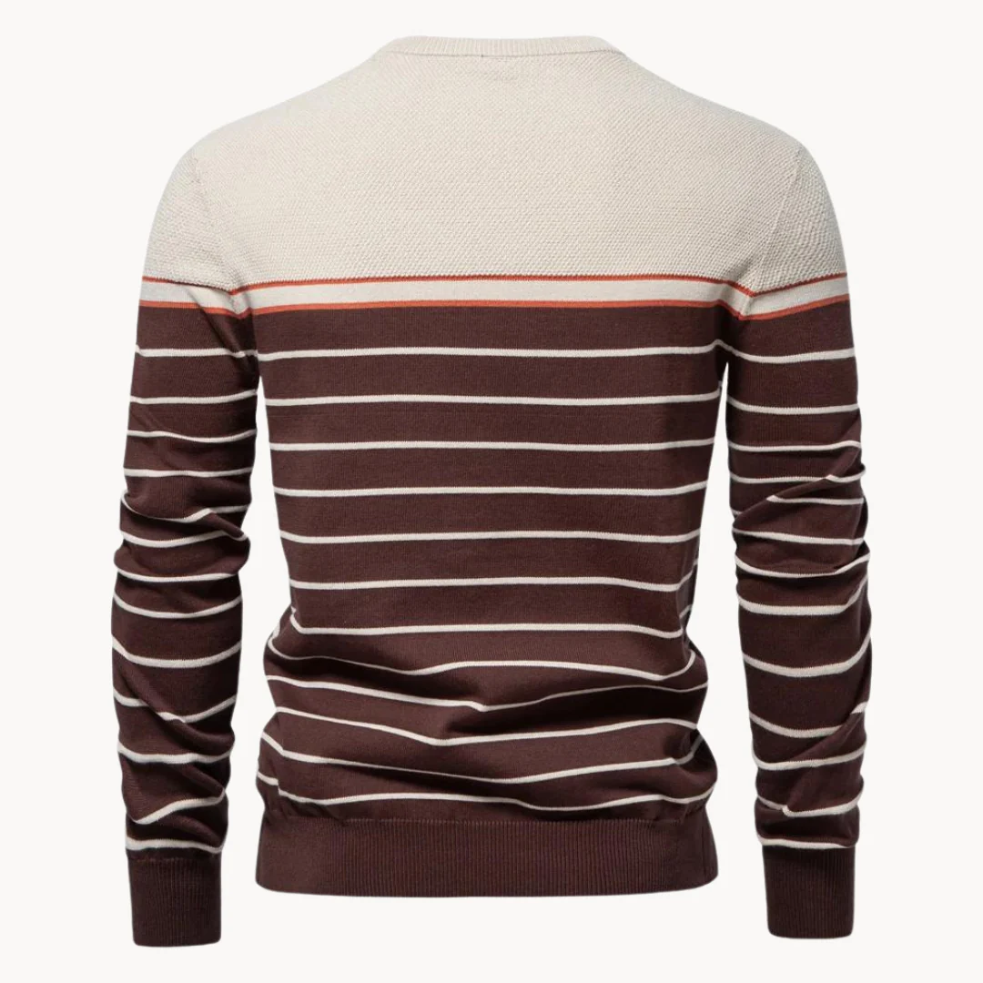 Lindel® | Striped Cotton Sweater - Image 6