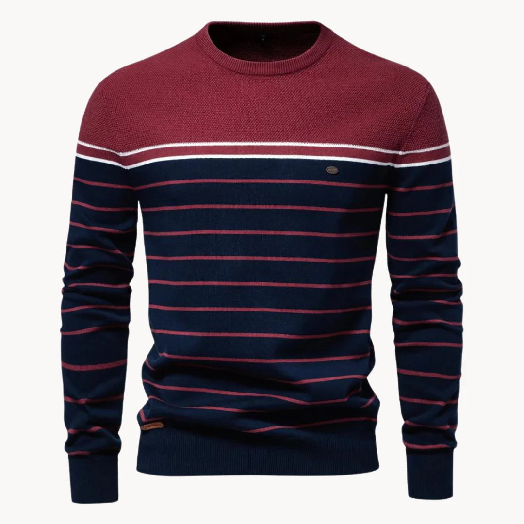 Lindel® | Striped Cotton Sweater - Image 7